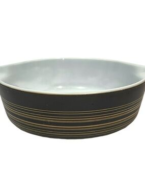 Vintage 1960s Pyrex Terra Pattern 1 Pint Casserole Dish 471 - Mid-Century Modern